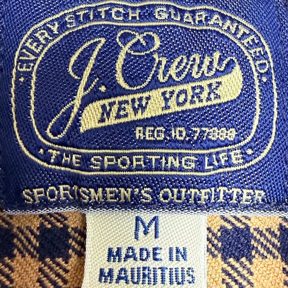 J. CREW Men's EUC New York Sportsmen's Outfitter Gingham‎ Plaid Shirt | Size M
